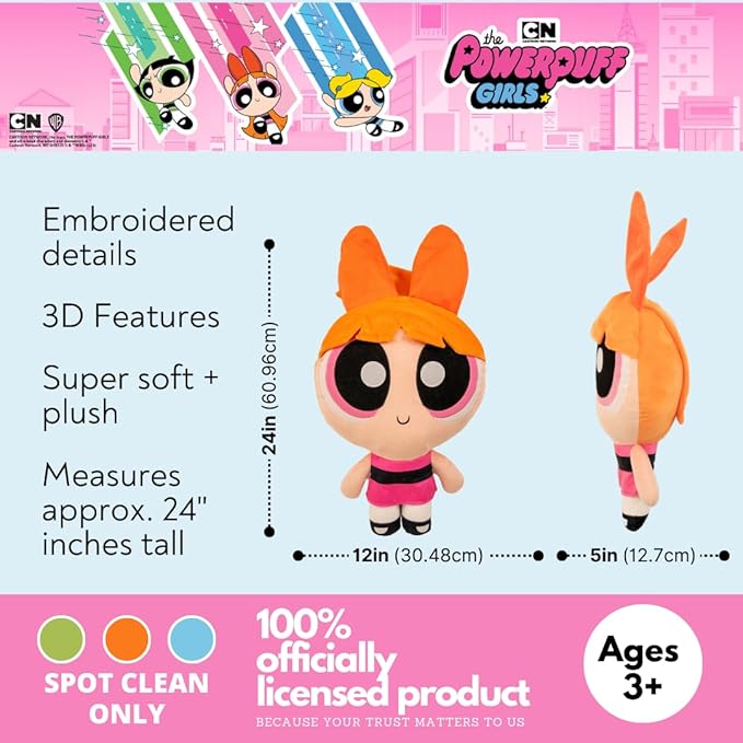 Collectibles The Powerpuff Girls Blossom Bedding Super Soft Cozy Decorative Cuddle Pillow, (Officially Licensed Product) By Franco