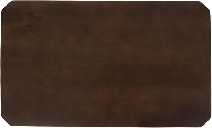 Kate and Laurel Talcott Modern Rectangle Wood Side Table; 22 x 14 x 26; Dark Brown; Transitional Decorative Two-Tier End Table for Use as a Bedroom Nightstand or Living Room Accent