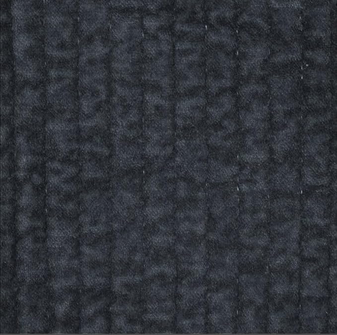 HiEnd Accents Stonewashed Cotton Velvet Quilt, Queen Size, Navy Solid Color, Classic Traditional Rustic Style Luxury Bedding, Soft Lightweight Bed Cover