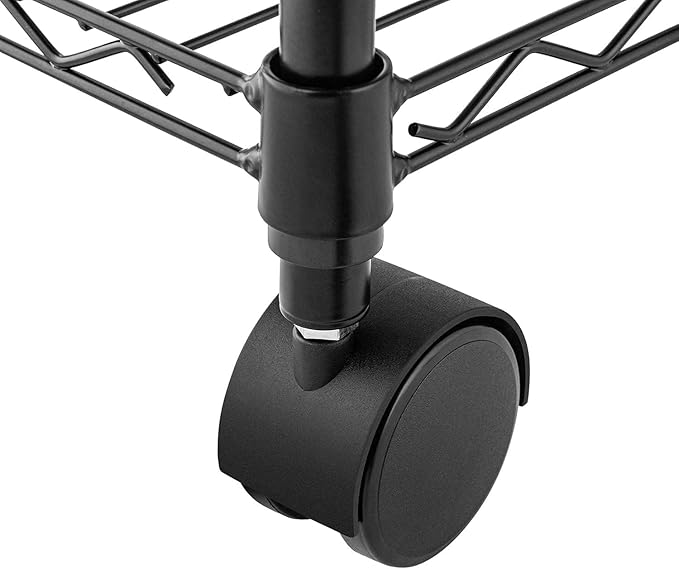 Simple Deluxe Heavy Duty 4-Shelf Storage Shelving Unit, 36" D x 14" W x 55.91" H Steel Organizer Wire Rack 1000Lb Capacity, Black, 2 Pack