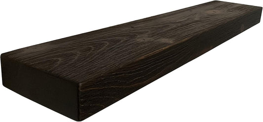 joelsantiques - 42 Inch Wooden Floating Shelves for Wall - 42x6x2 in - Made of Natural Wood - Long Heavy Duty Rustic Wall Shelves for Bedroom - Perfect for Living Room, Kitchen - Mocha