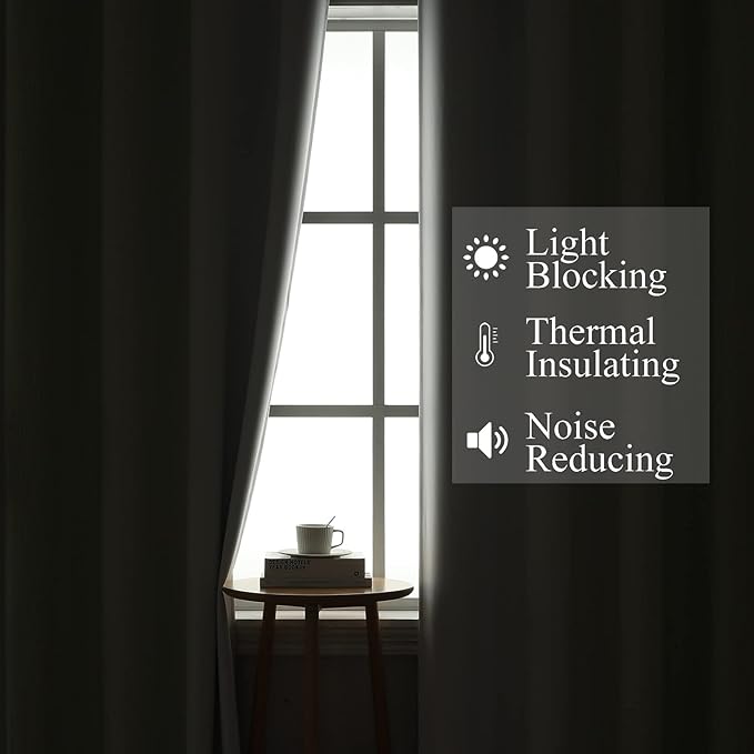 Estelar Textiler Sage Green and Greyish White Ombre Blackout Curtains 90 Inch Length 2 Panels Set, Thermal Insulated Drapes for Bedroom, Full Light Blocking Grommet Curtains for Living Room,52Wx90L