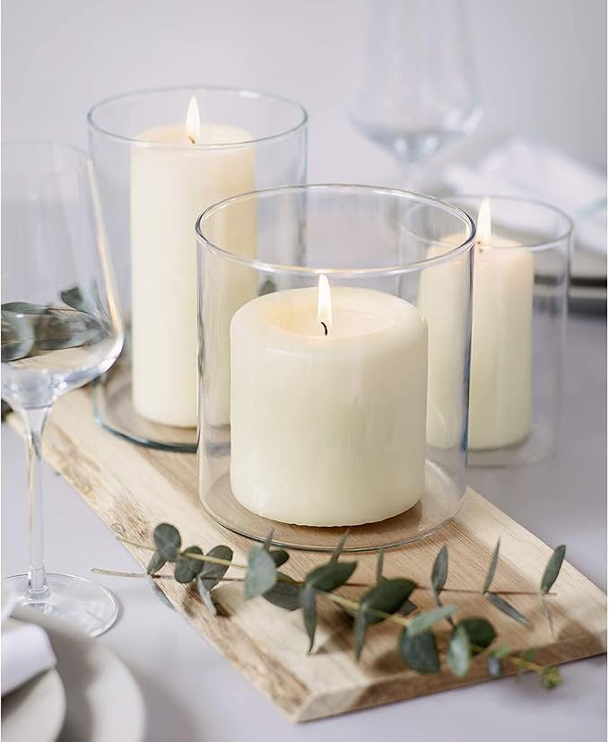 Bolsius Ivory Pillar Candles – 2x3 Inches – 20 Pack Unscented – Premium European Quality – Dripless, Smokeless, and Clean Burning Household Candles – Perfect for Wedding, Party, Dinner, And Home Décor