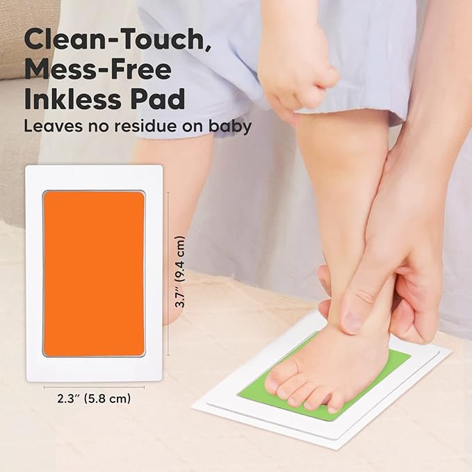 KeaBabies 4-Pack Inkless Hand and Footprint Kit and First 5 Years Baby Memory Book Journal - Ink Pad for Baby Hand and Footprints - 90 Pages Hardcover First Year Keepsake Milestone Baby Book