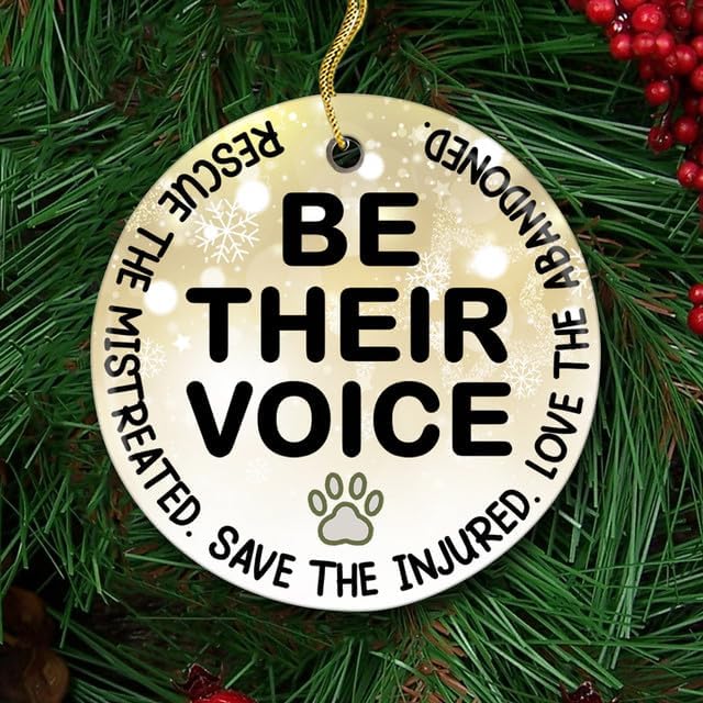 Pet Rescue Christmas Ornament - 2025 3" Ceramic, Animals Rescuer Appreciation Gifts Bulk for Women Men, Thank You Gift for Adoption Counselor Animal Shelter Worker Volunteer