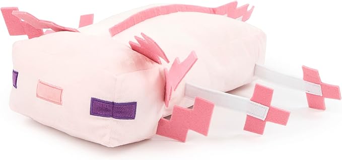 Jay Franco Minecraft Axolotl Plush Pillow Buddy - Super Soft Character Pillow - Polyester Microfiber, 18 Inches