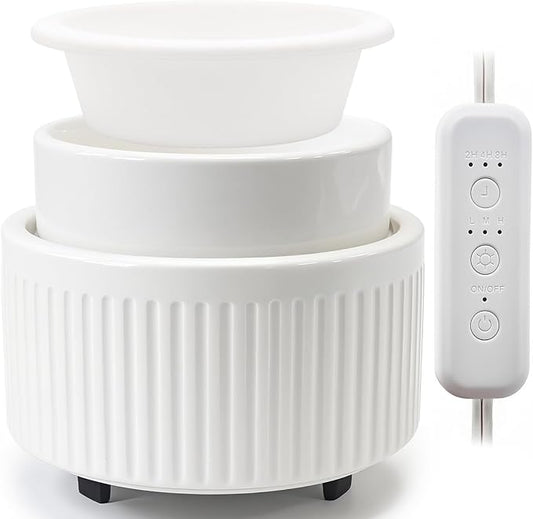VICTORIA AROMA Ceramic Wax Warmer with Timer, Candle Wax Melter & Wax Burner for Scented Wax Melts, Electric Fragrance Wax Melt Warmer for Home Office Decor Ideal Gift