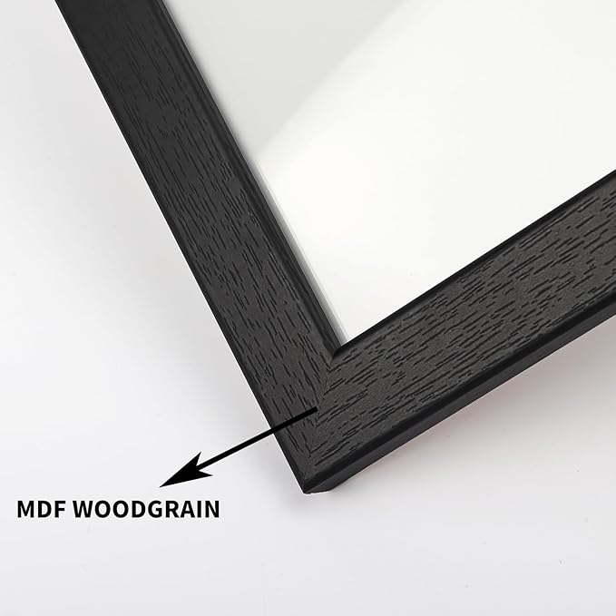 PETAFLOP Picture Frames 5 by 7, Black 5x7 Photo Frames Set for Wall Tabletop Horizontally or Vertically Display,7 Pack