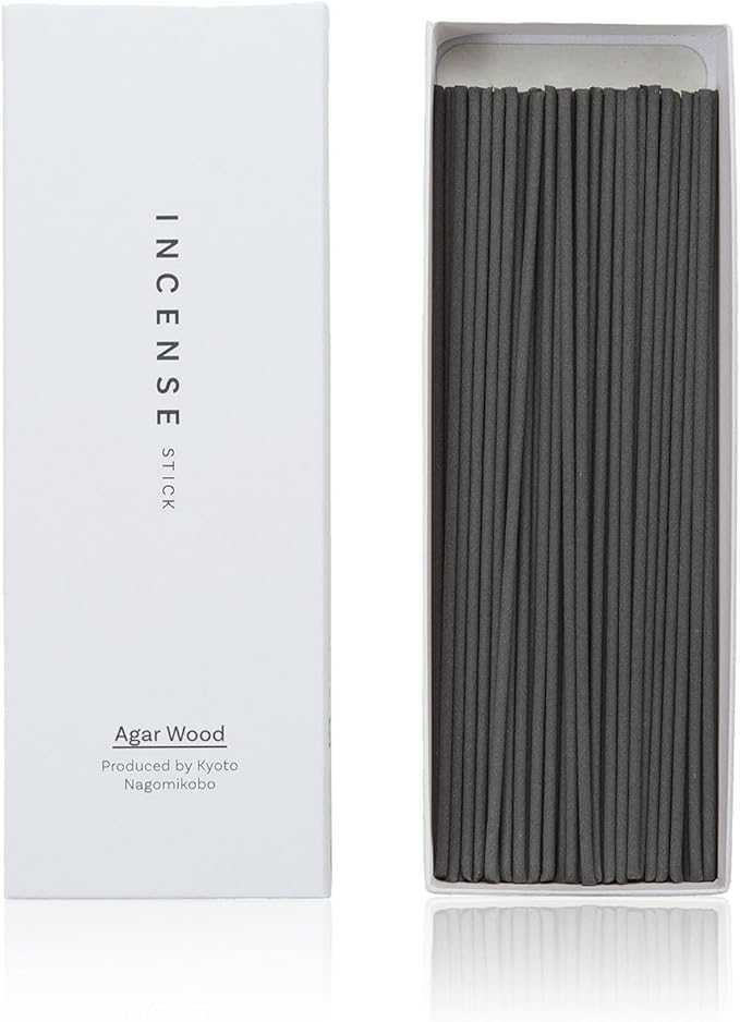 なごみ工房 Kyoto Agarwood Incense Sticks - Japanese Temple Aroma, Ideal for Relaxation & Meditation, Approx. 60 Sticks (0.044 Pounds) - Premium Quality Incense for Spiritual & Home Use Nagomikobo