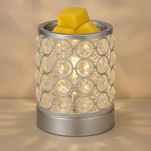 Leyoue Electric Crystal Wax Melt Warmer - Bulb Heating, Elegant Crystal Design, Quickly Melts Wax Blocks, Releases Long-Lasting Fragrance, Perfect Candle Wax Burner and Wax Warmer for Home Decor