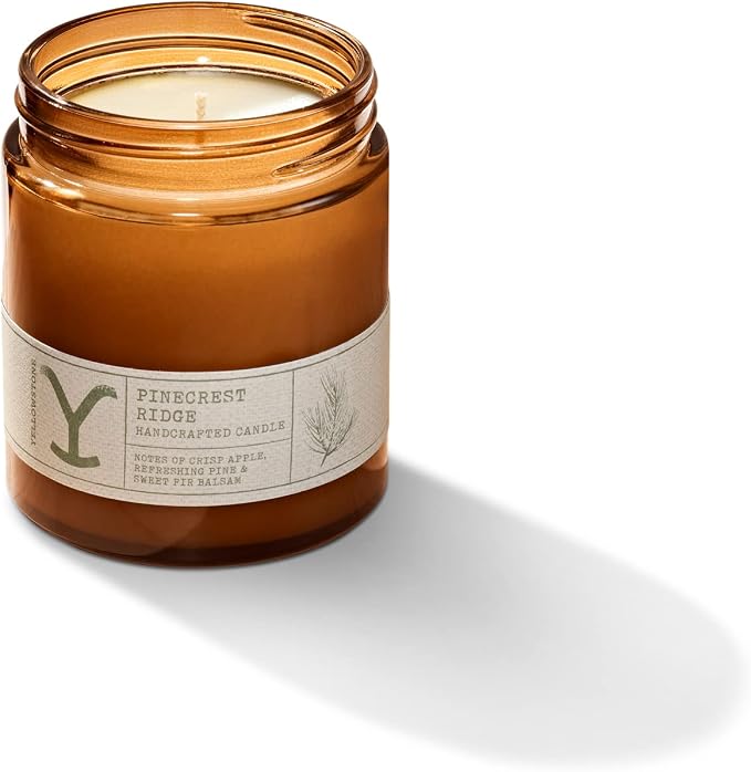 Yellowstone Scented Jar Candle by Tru Western, 8 oz - Pinecrest Ridge