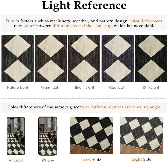 PureCozy Machine Washable 2x3 Area Rugs for Entryway Modern Soft Black and White Checkered Indoor Door Mats Non-Slip Stain Resistant Low Pile Accent Small Rug for Bedroom Kitchen Laundry Entrance