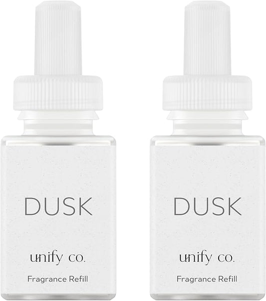 Pura & Unify Co. Home Scent Refill - Smart Home Air Diffuser - Long-Lasting Luxury Fragrance per Refill - Home Essential - Clean & Safe Diffuser Fragrance - 2 Pack, Dusk