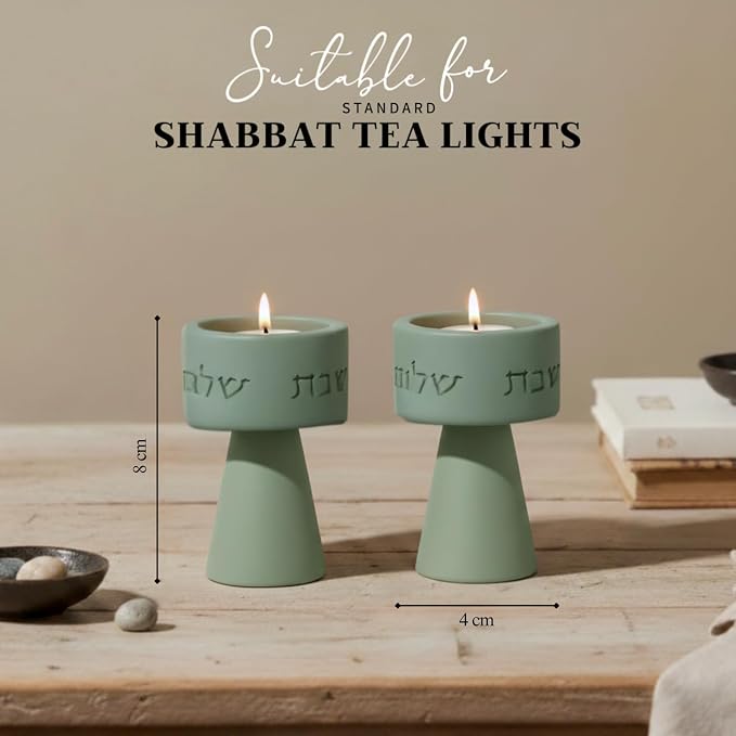 Solura Luxury Candle Holder Set – Modern Décor for Living Room & Dining Table - Mint