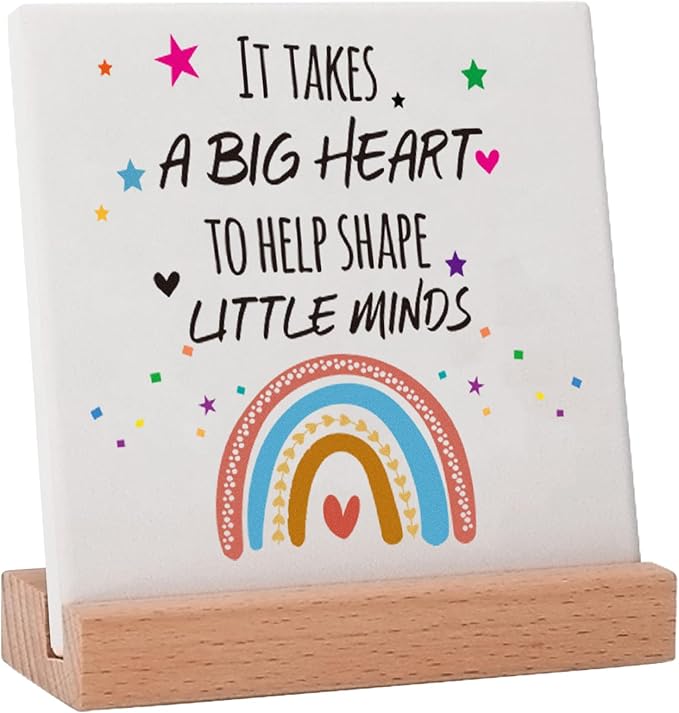 Teacher Appreciation Gifts for Christmas, Graduation Birthday Teacher's Day Gifts for Teacher Mentor Coach- It takes a big heart to shape little minds