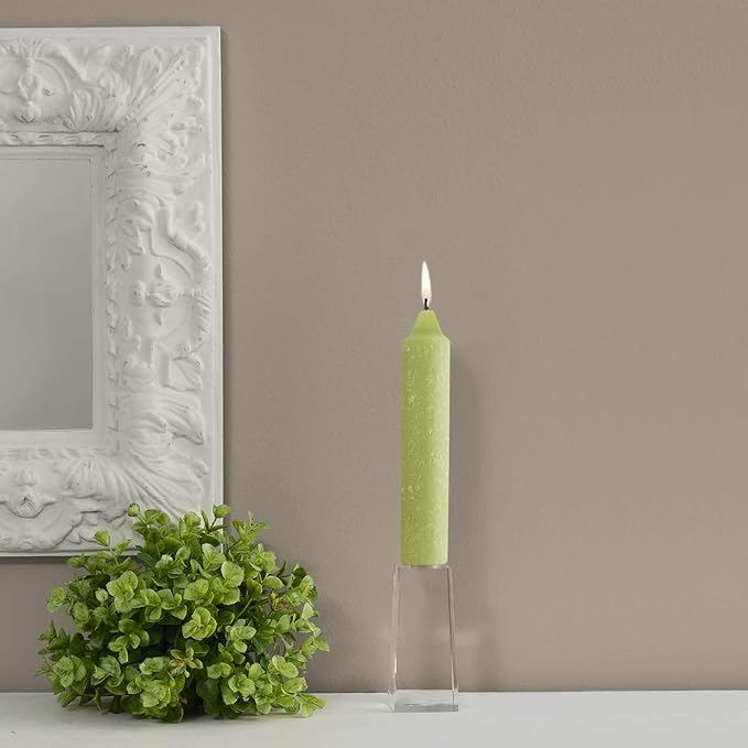 Root Candles 4-Count Unscented Dinner Candles Dripless Beeswax Enhanced Timberline™ Collenette Boxed Candle Set, 7-Inch, Willow