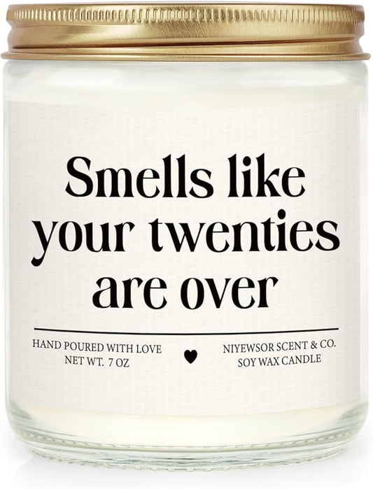 Niyewsor 30th Birthday Gifts for Women Men, Thirty Birthday Candle, 1996 30th Birthday Decorations for Her Him, 30 Year Old Bday Gifts for Friend, Sister, Wife, Husband, Handmade, 7oz