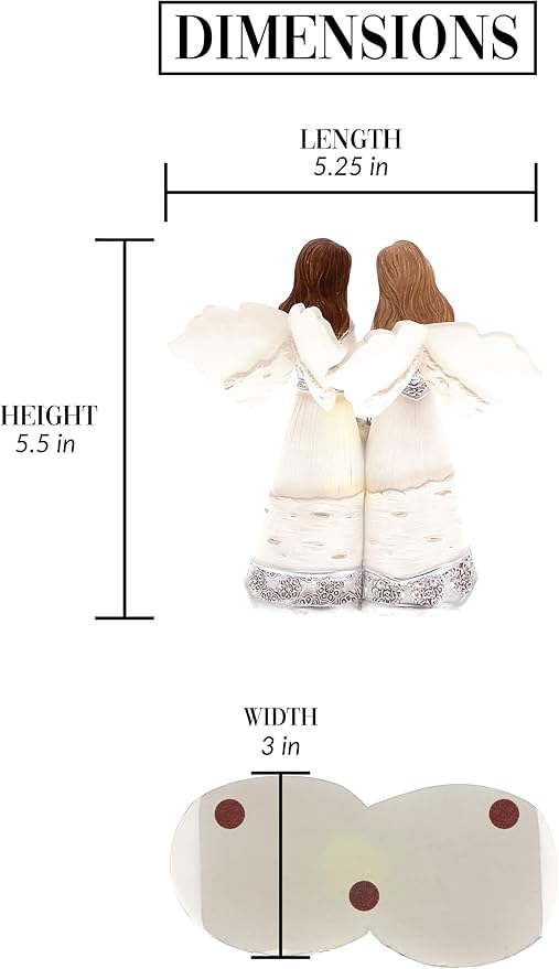 Pavilion Gift Company - Amazing Sister Like You - 5.5" Double Angel Figurine Religious God Jesus Christ Sister Gift Home Decor Present