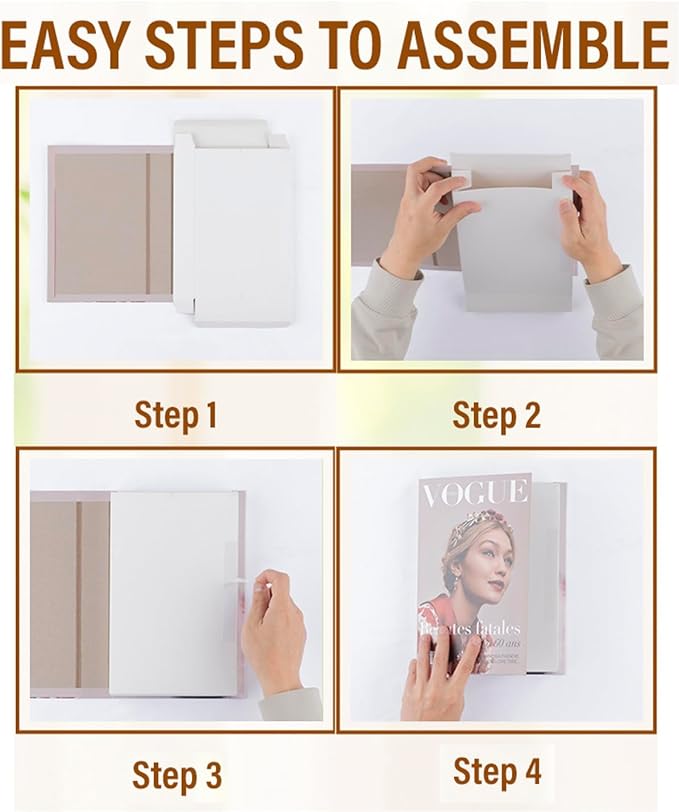 PROBENEX Suite Large | 7 PCS Faux Decorative Books for Home Decor | Not Real Books (Cardboard Boxes) | Coffee Table, Bookshelf & Shelf Styling Display Props for Living Room, Office