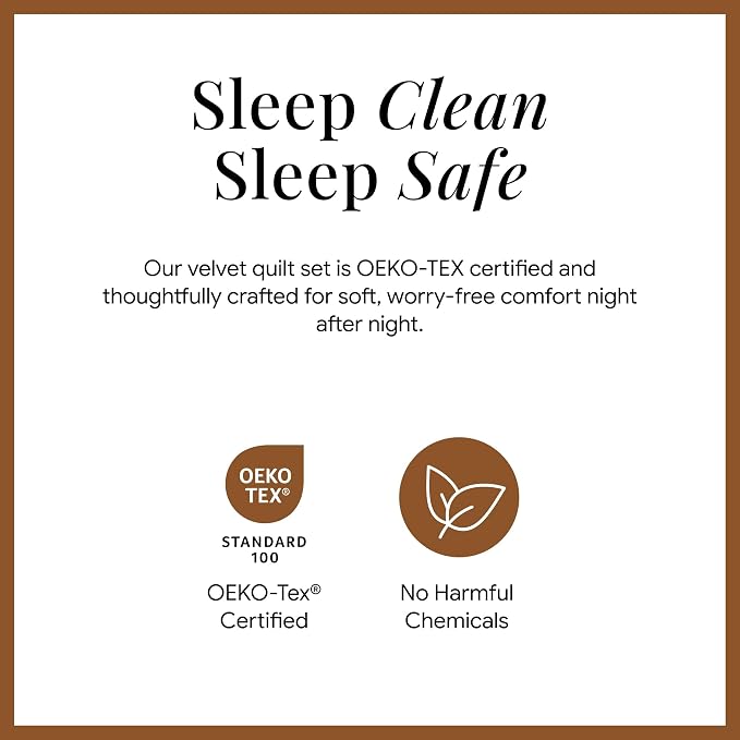 Tribeca Living Luxury Velvet Quilt Queen Size Set - 260GSM Ultra-Soft Oversized Velvet Bedspread Comforter Set with 2 Shams, in Florence Camel