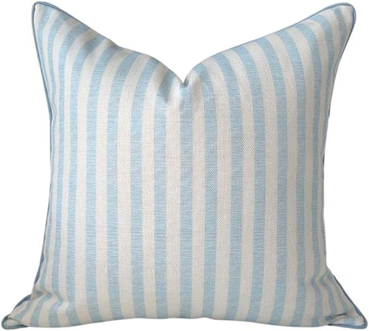 Jillien Harbor Throw Pillow for Home Harvey Striped Style Pillow Cover Coastal Grandmillennial Pillow Cover 20" x 20" Grandmillennial Home Decor Coastal Home Decor