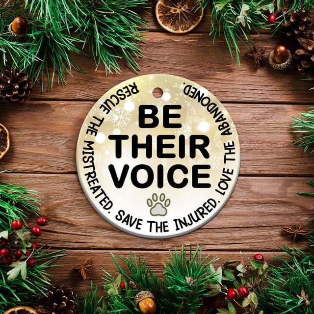 Pet Rescue Christmas Ornament - 2025 3" Ceramic, Animals Rescuer Appreciation Gifts Bulk for Women Men, Thank You Gift for Adoption Counselor Animal Shelter Worker Volunteer