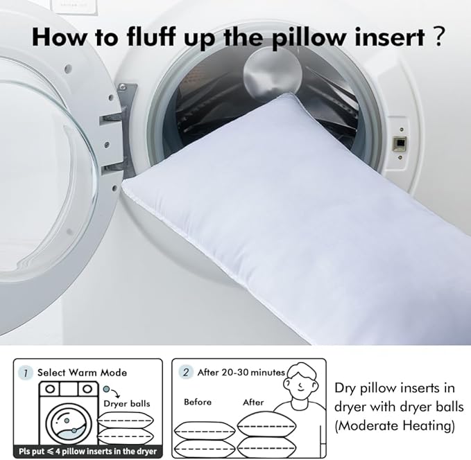 MIULEE 20x20 Pillow Inserts,Down Alternative Pack of 2 Decorative Throw Pillows for Sofa Couch Bed, Ultra Soft Fluffy Bed Sleeping Form