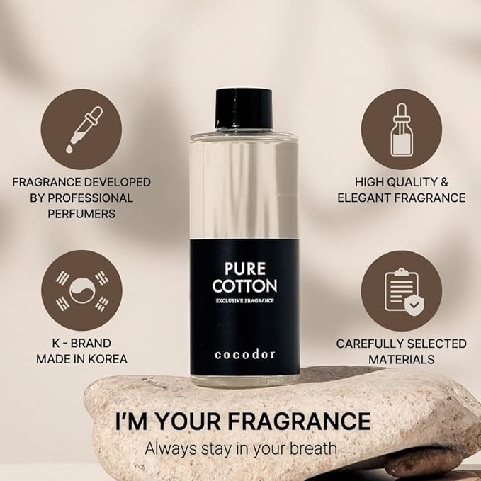 COCODOR Reed Diffuser Oil Refill/Clean Linen/6.7oz(200ml)/1 Pack/Aromatherapy, Home Fragrance, Scented Oils, Oils for Reed Diffuser, Bathroom Home Decor
