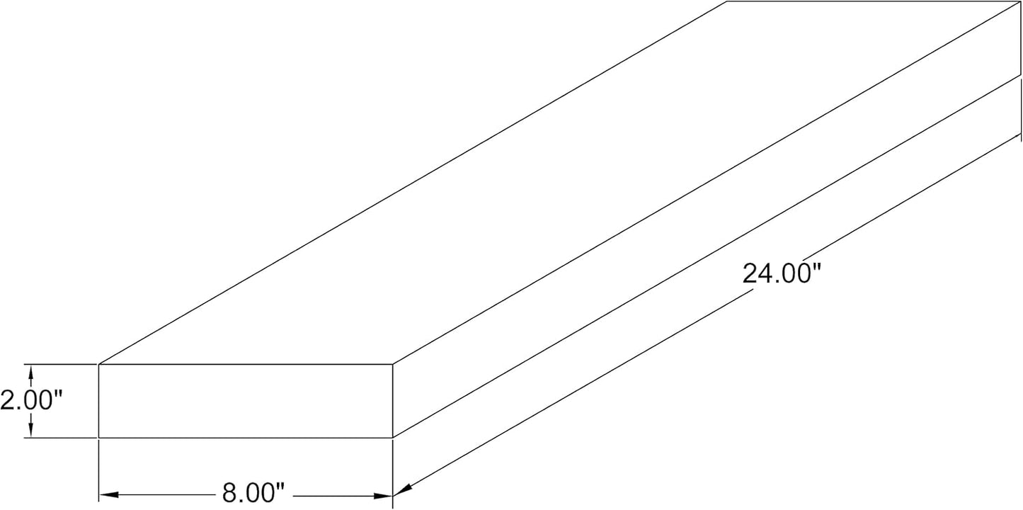 joelsantiques - 24 Inch Wooden Floating Shelves for Wall - 24x8x2 in - Made of Natural Wood - Short Heavy Duty Rustic Wall Shelves for Bedroom - Perfect for Living Room, Kitchen - Black