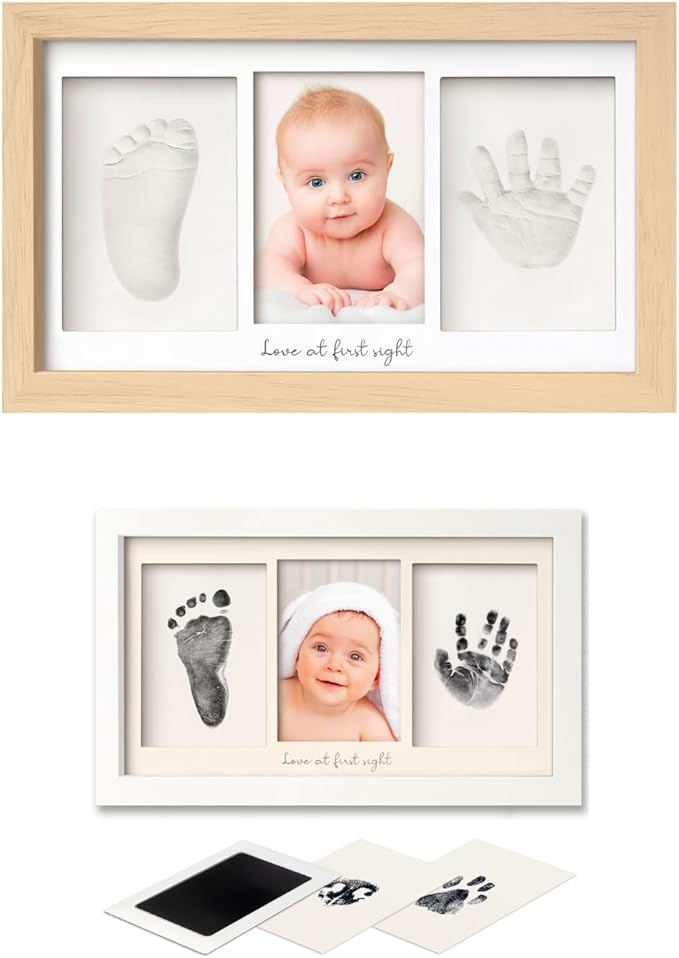 KeaBabies Baby Hand and Footprint Kit and Inkless Baby Hand And Footprint Kit - Baby Footprint Kit, Ink Pad for Baby Hand and Footprints, Newborn Keepsake Frame, Dog Paw Print Kit