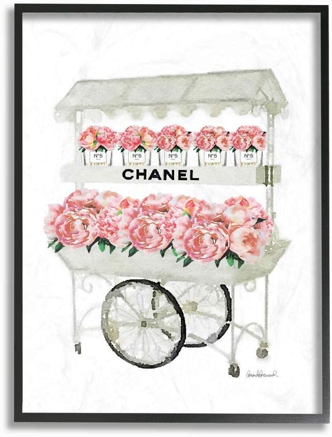 Stupell Industries Fashion Flower Stand Black Framed Wall Art, 24x30, Multi-Color