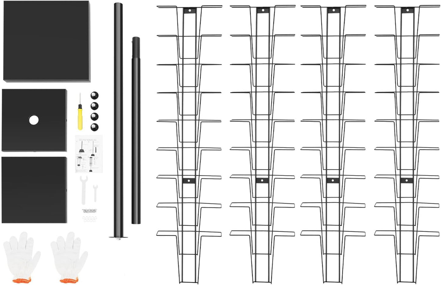 36 Pockets-360° Rotating Magazine Rack, Detachable Floor Standing Comic Books Brochure Display Stands, Pamphlet Literature Spinner Racks for Retail Store, Bookstore, Home