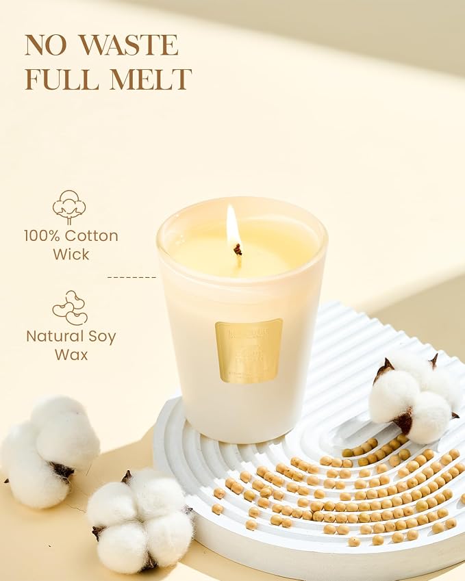 M&SENSE Puffy Cloud Dream Soy Candle, 14.1oz, Relaxing Home Fragrance | 60H Slow Burn, Non-Toxic, Bedroom Calm, Stress Relief, Sleep, Relaxing Candles Housewarming Gifts