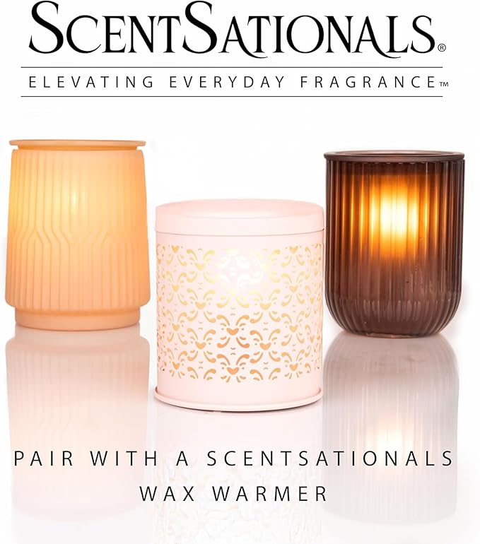 ScentSationals Wax Melts Down to Earth 4pk – Long Lasting Wax Cubes with Strong Scent for Warmers, Includes Cedar & Lavender, Honeysuckle Nectar, Berry Blossom Breeze & Ripe Cherries – 10oz (24-Cubes)