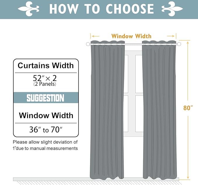 ChrisDowa Room Darkening Curtains 80 Inches Long 2 Panels Set for Living Room, Grommet Thermal Insulated Blackout Curtains for Bedroom (Pink, 52 x 80 Inch)