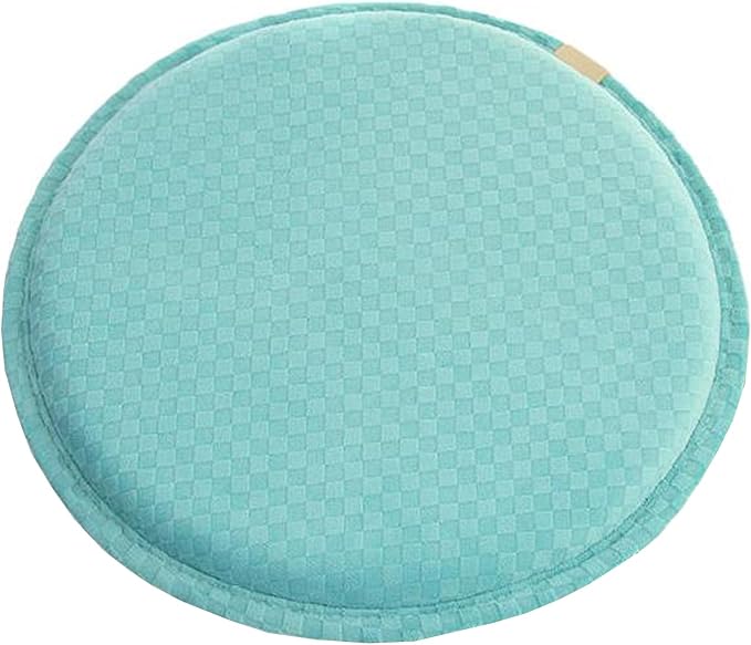 Round Seat Cushion with Ties Breathable Bar Stool Cushion Cover Tatami Cushion Pillow Kitchen, Home, Office Chair Cushion Cover (13 inch, Blue)