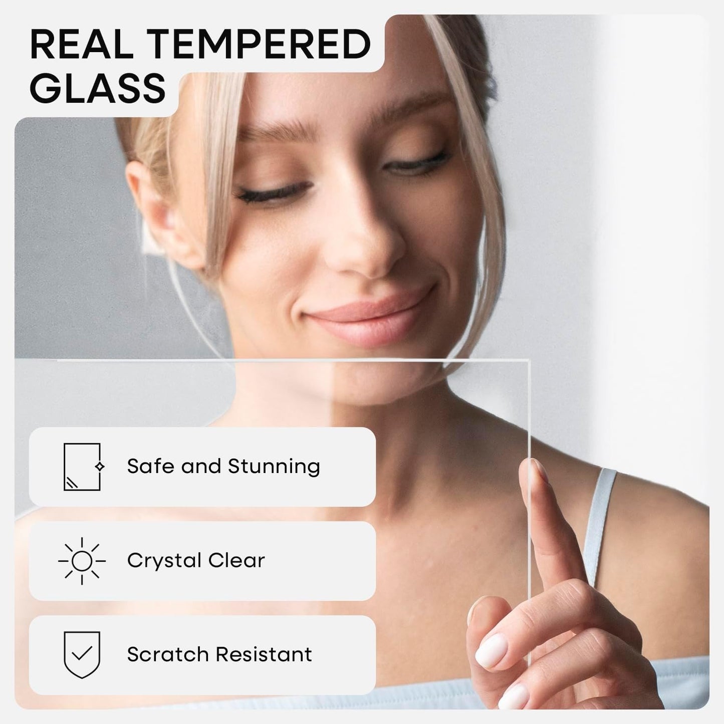 Homeforia 14x17 Picture Frame White, High End Oak 14x17 White Wood Frame with Mat 11x14 Photo, 14 x 17 Wooden Poster Frames Matted to 11 by 14, 17x14 Hanging Frames, Tempered Glass, Wall Kit, Set of 1