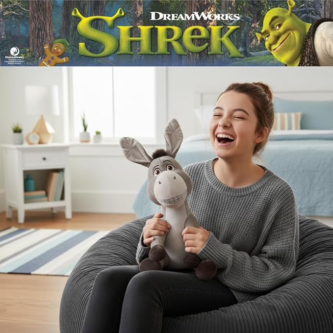Franco Shrek Donkey Cuddle Pillow Buddy, Kids Bedding Super Soft Plush, (Officially Licensed Product)
