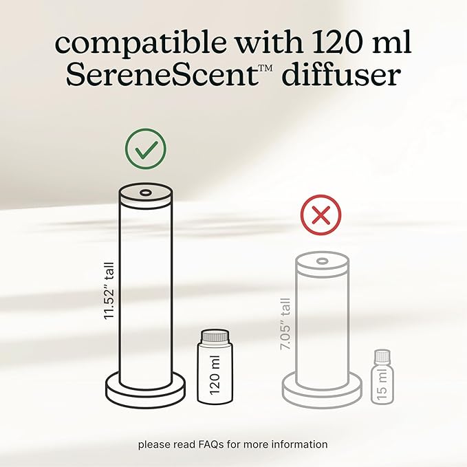Homedics SereneScent Waterless Diffuser Oil Refill — Fireside (120ml). Clean, Safe & Moody Smoked Woods Fragrance. Compatible with SereneScent Diffusers. Easy Twist Plug & Play.