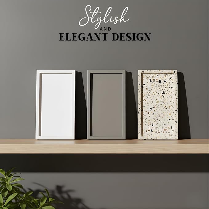 SURI Concrete Candle Tray – Small Decorative Stone Tray for Candles & Home Decor, Minimalist Candle Holder Tray