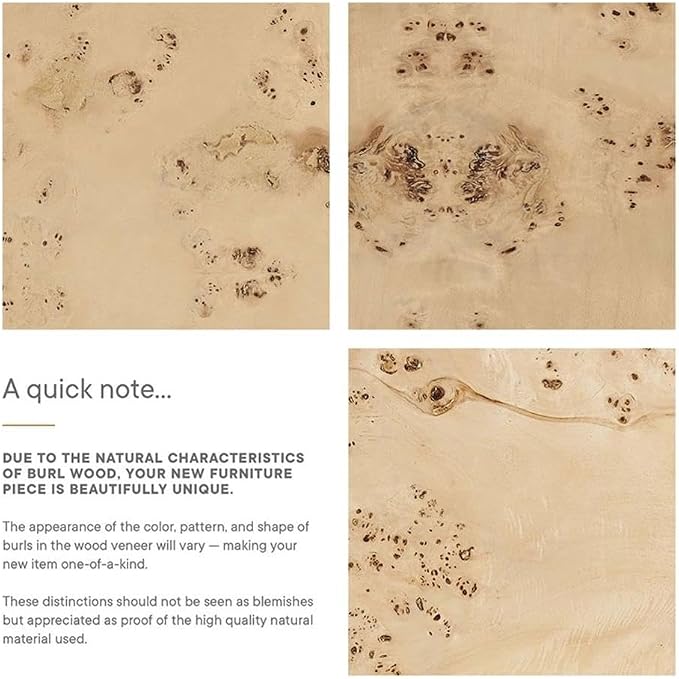 Modway EEI-6271-NAB Cosmos 16" Round Burl Wood Side Table, Natural Burl