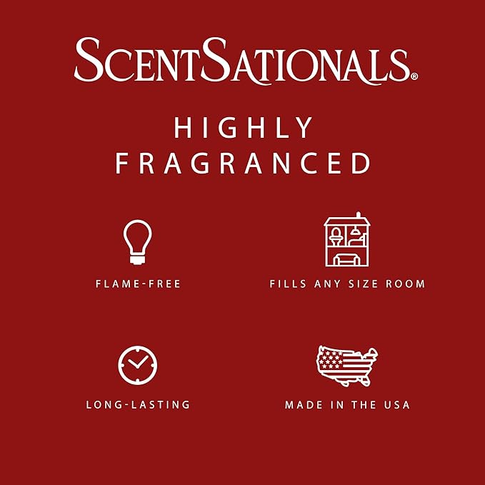 Scentsationals Wax Melts, Wax Cubes Strong Scent - Strawberries & Cream - Long Lasting Scented Melts for Warmer, 10oz (24-Cubes)