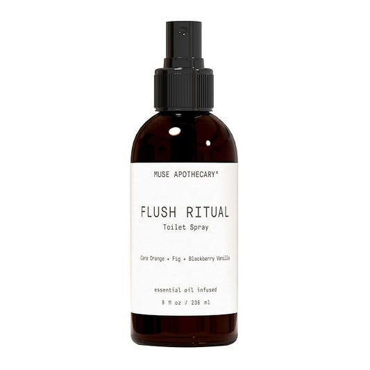 Muse Apothecary Flush Ritual - Aromatic & Refreshing Toilet Spray, Use Before You Go, 8 oz, Infused with Natural Essential Oils - Cara Orange + Fig + Blackberry Vanilla