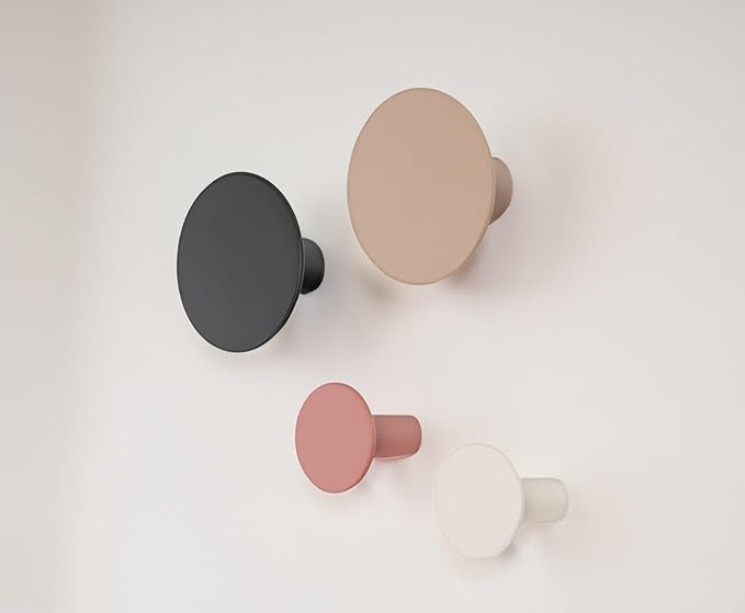 Blomus Ponto Wall Hooks Round in 4 Colours (Cedar Wood) Set of 4