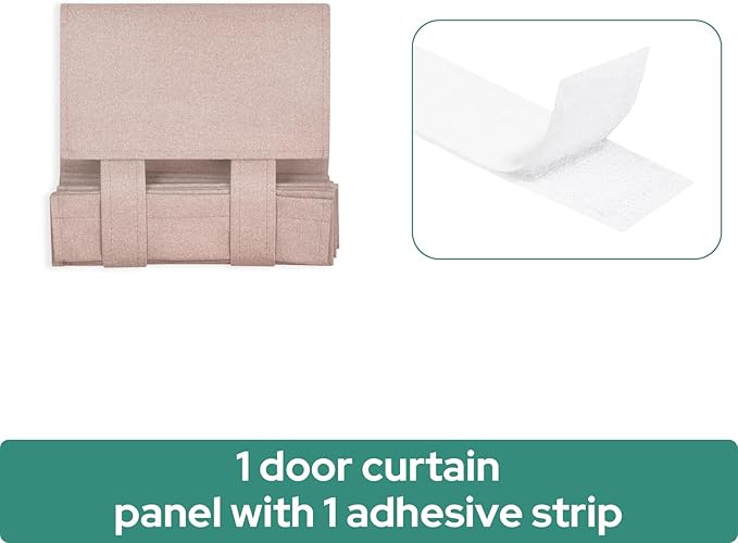 HOMEIDEAS 100% Linen Blackout Sidelight Curtains for Front Door, Side Door Window Curtains, Small Window,Thermal Insulated Covering, 1 Panel, W12 X L40 Inch, Blush Pink