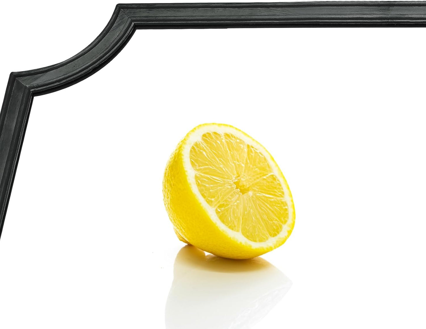 WallBeyond Scalloped Wood Mirror for Wall Decor 16x20 Inch Black Small Bathroom Vanity Rectangle Mirror for Hallway Bedroom Living Room(Black)