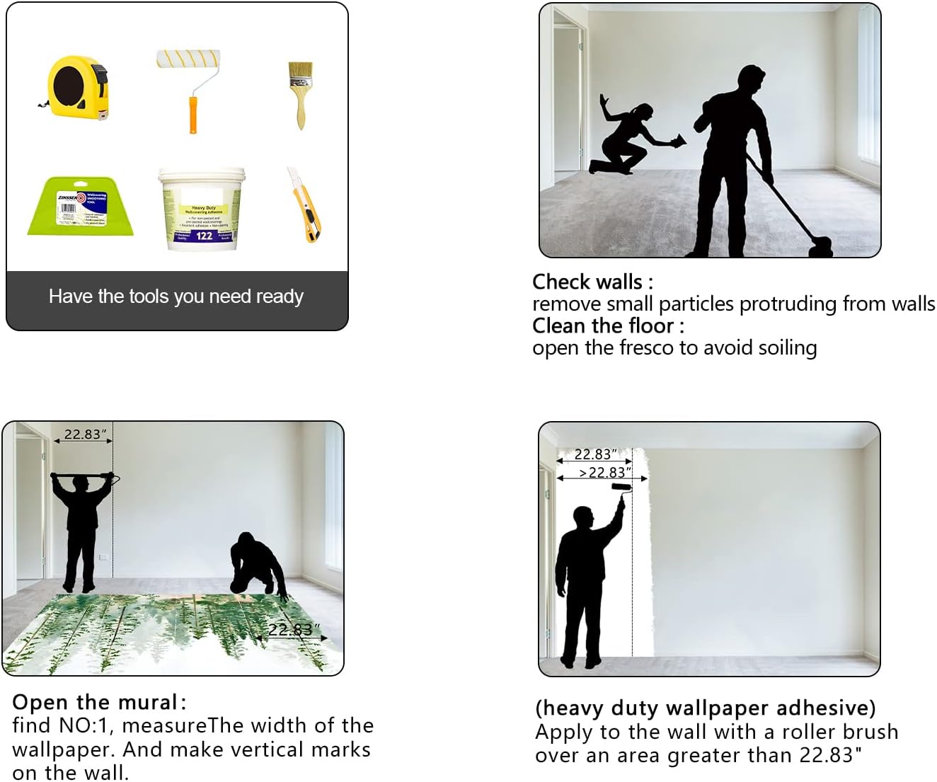 Boys or Girls Cartoon Pine Tree Forest wallpeper Nursery Kids Bedroom Wall Mural - 91"x65"（Not Peel and Stick）