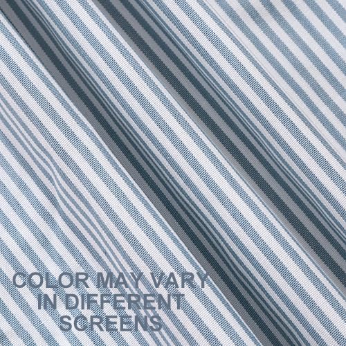 CARRIE HOME Light Blue Boho Striped Pillow Covers 18x18 Farmhouse Outdoor Pillow Covers Blue Room Decor for Couch Sofa Bedroom Set of 2