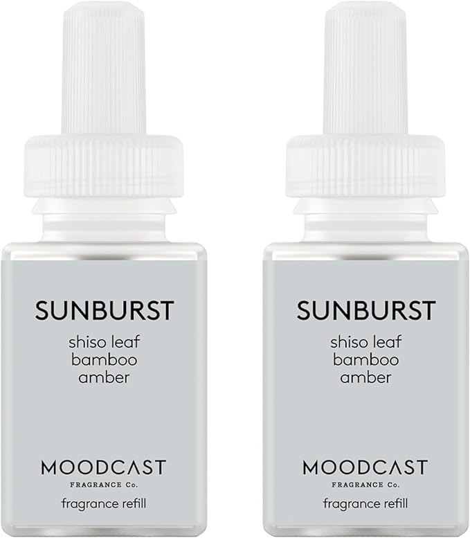 Pura & Moodcast Home Scent Refill - Smart Home Air Diffuser - Long-Lasting Premium Fragrance per Refill - Household Essential - Clean & Safe Diffuser Fragrance - 2 Pack, Sunburst