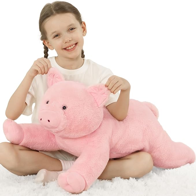 MaoGoLan Giant Pig Stuffed Animal Plush Toy, 31.5 Inches Oversize Soft Pig Plushie for Kids Girls Boys, Snuggle Cute Stuffed Farm Animal Gift for Christmas Birthday